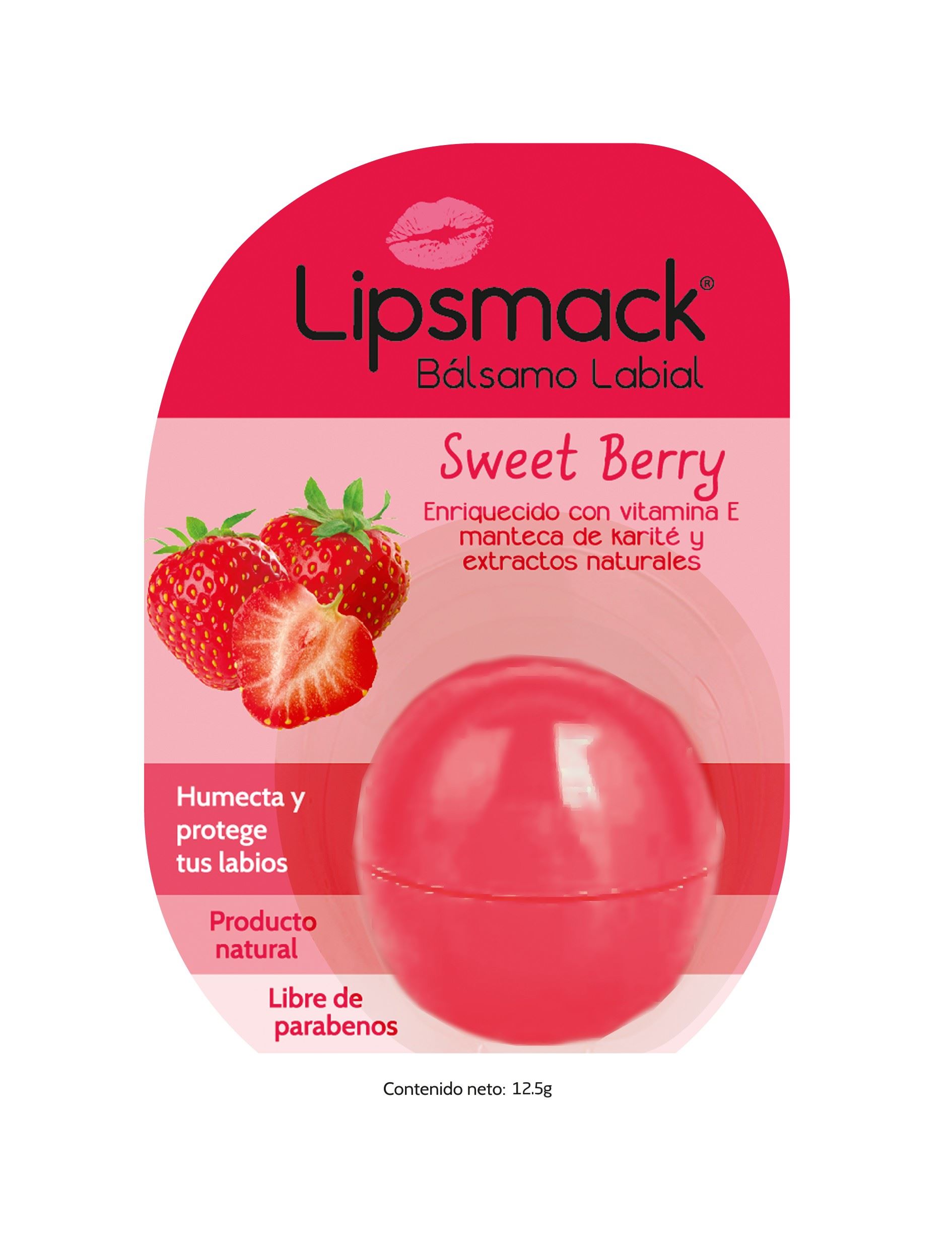 Lipsmack Balsamo Labial Sweet Berry  - Pote 12.5 G
